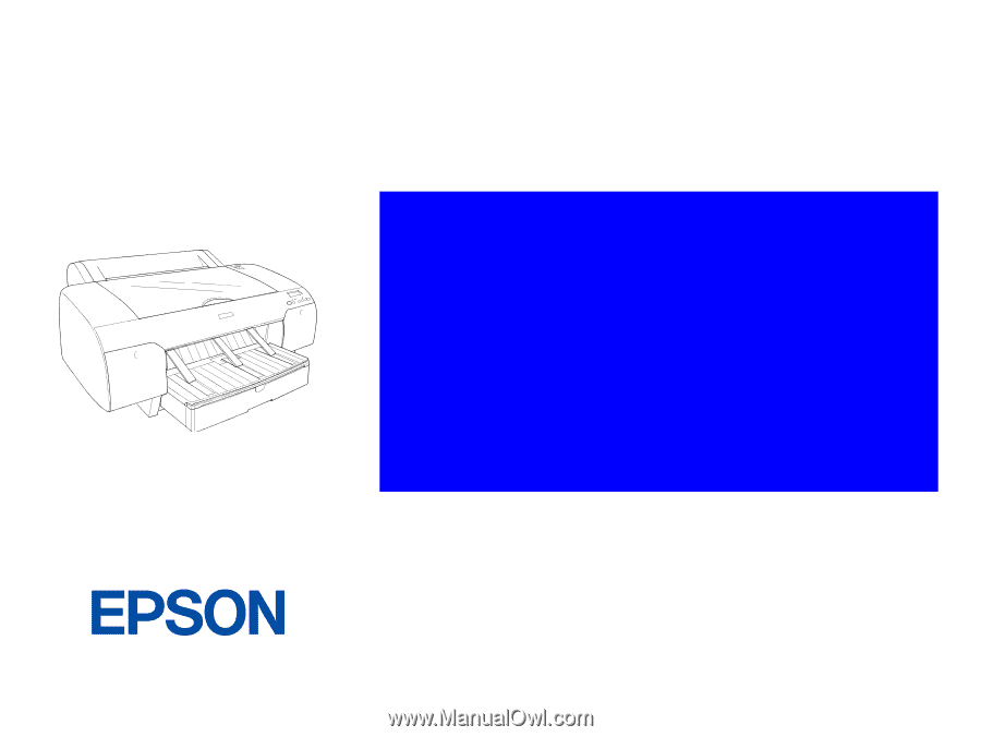 Epson stylus pro 4000 user manual